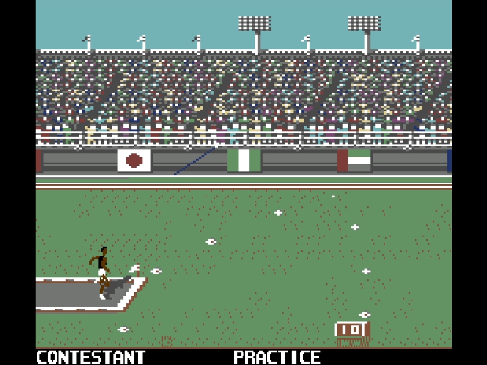 Gameplay of Summer Games II for Commodore 64